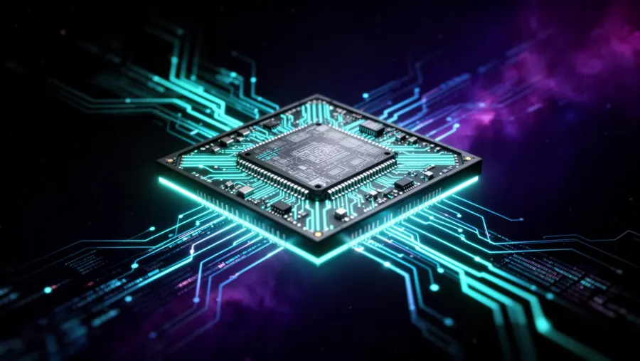 Telecom semiconductor chip render